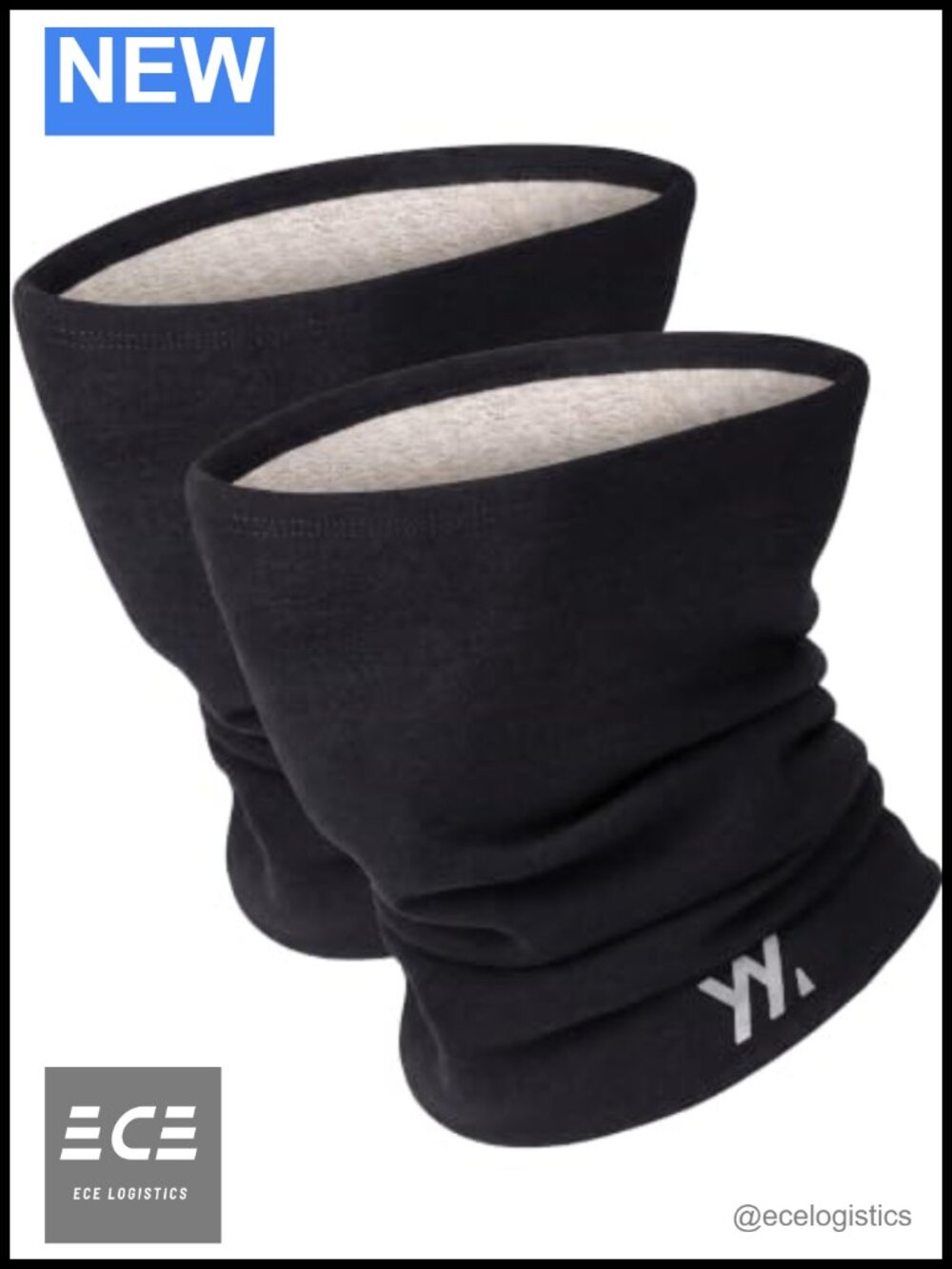 Wool Blend Neck Gaiter Fleece Lined Winter Neck Warmer Windproof Face Cover